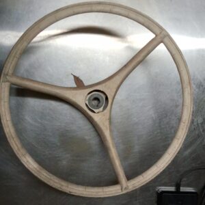 Vintage boat steering wheel