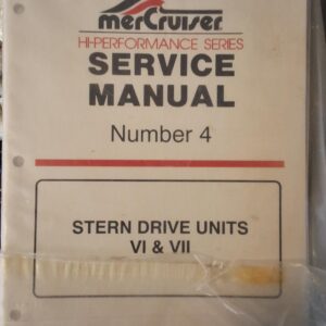 service manual	number 4	stern drive units vi vii