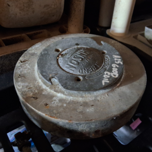 Flywheel  and rope start cover Johnson  a25