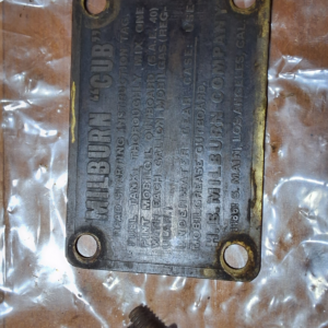 Milburn cub metal plate