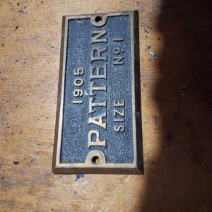 Pattern sixe no 1 plate