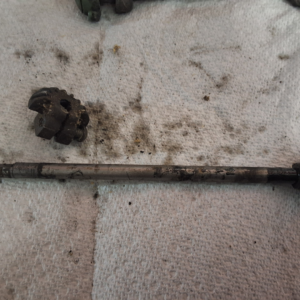 Johnson throttle shaft and gear 375979